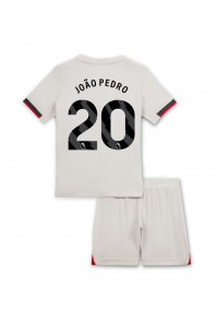 Chelsea Joao Pedro #20 Babyklær Borte Fotballdrakt til barn 2025-26 Korte ermer (+ Korte bukser)